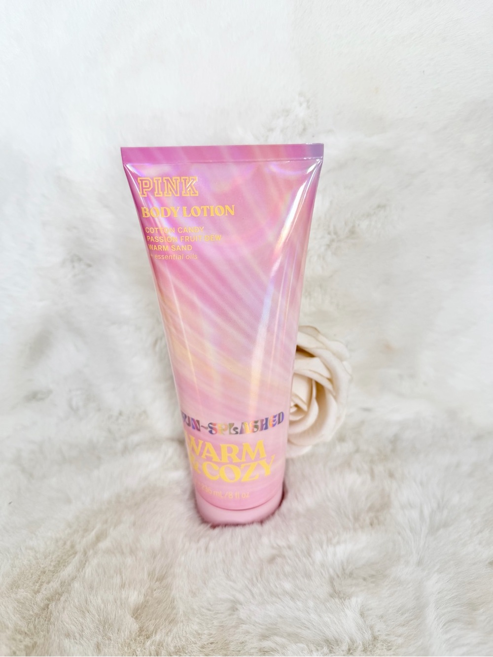 PINK Victoria's Secret Warm Cozy Body Lotion w/oils - SUN~SPLASHED WARM & COZY